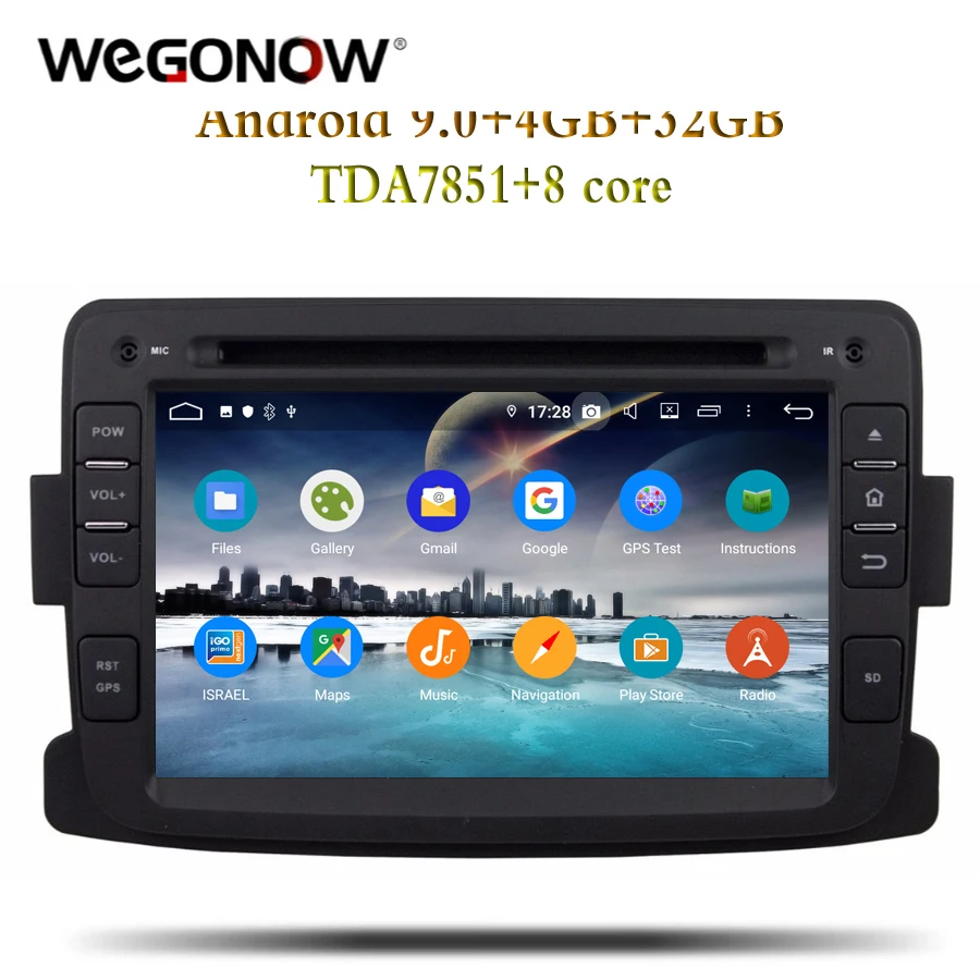 TDA7851 HD 1 DIN Android 9 0 для Renault Duster 2012 2013 4 ГБ ОЗУ автомобильный dvd плеер gps ГЛОНАСС карта