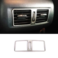 for nissan navara 2017 2020 stainless silvery car back rear air condition outlet vent frame cover trim car styling accessories