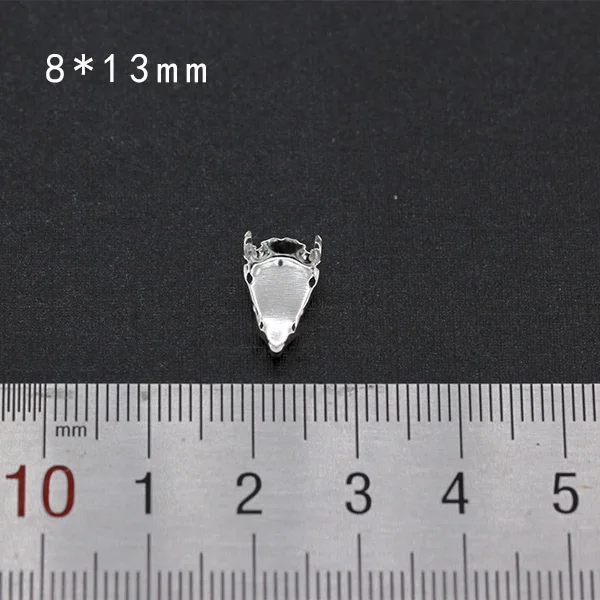 8x13mm pear 30p пустая основа установка пришивные стразы граненые хрустальные драгоценности Посеребренные пустые коготь для камня аксессуары для одежды ссылка 1 - Цвет: 8x13mm pear