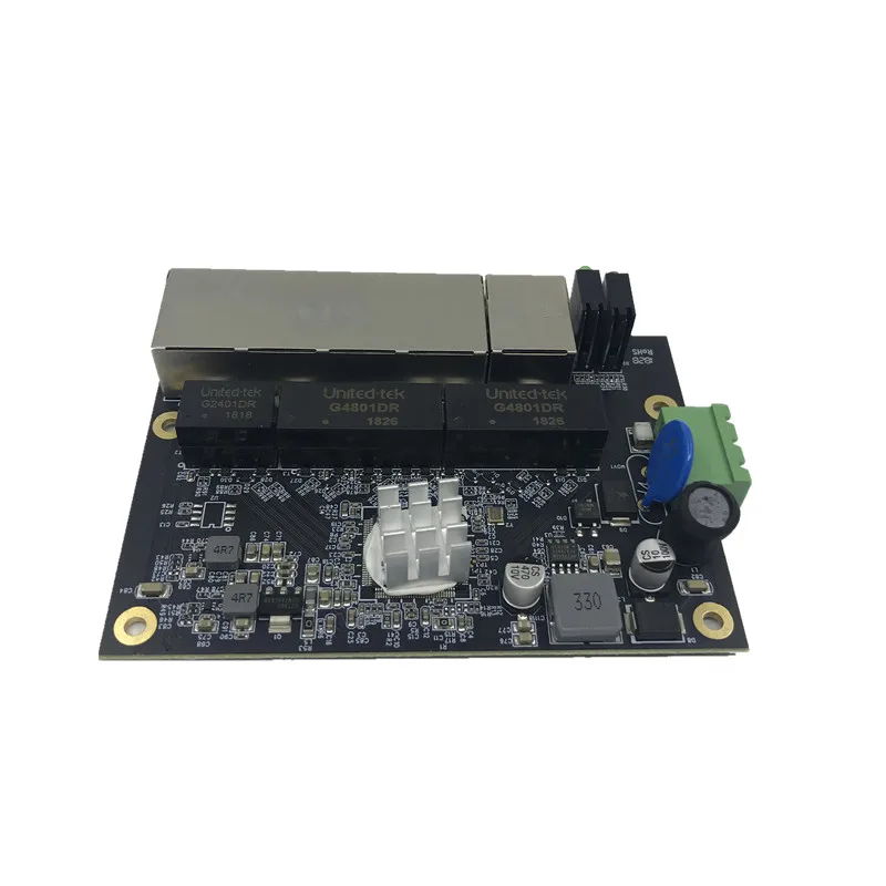 

Industrial Ethernet Switch Module 5 Ports Unmanaged10/100/1000mbps PCBA board OEM Auto-sensing Ports PCBA board OEM Motherboard