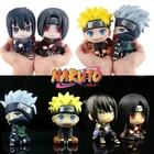 Кавайная аниме экшн-фигурка Наруто игрушки Сидящая позиция Hatake Kakashi Uzumaki Uchiha Itachi Sasuke Коллекционная модель подарок для детей