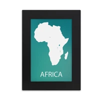 africa continent outline map desktop photo frame picture black art painting 5x7 inch