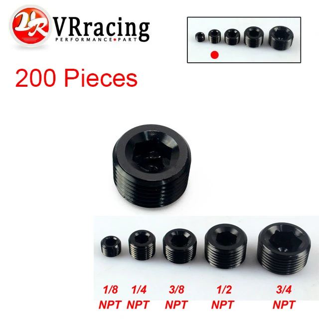 VR 1/4 &quotNPT Трубная резьба шестигранная розетка черная заглушка npt SL932 04|vr racing|plug