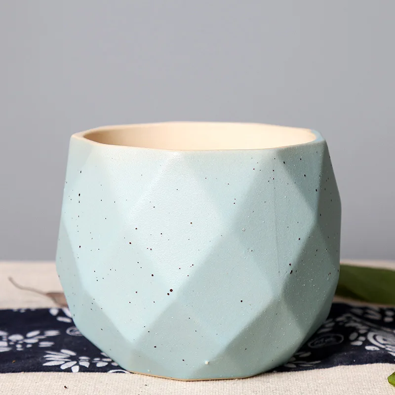 buy 1 pc blue Нордические украшения для дома и сада Макарон Мини керамический цветочный горшок для суккулентов цветочний горшок maceteros - Цвет: buy 1 pc blue
