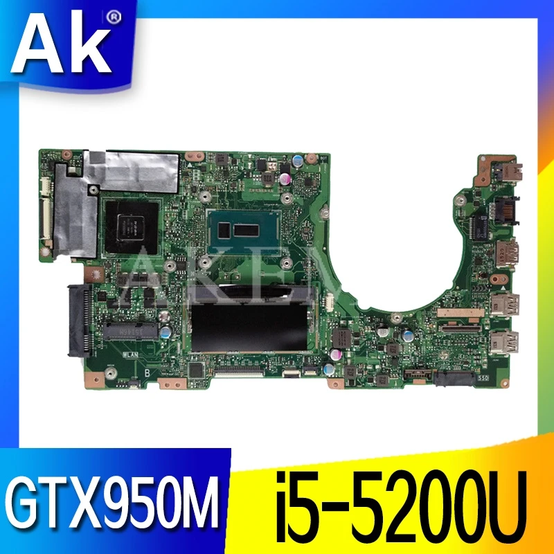 

AKEMY K501LX материнская плата для ноутбука For Asus K501LX K501LN K501LB A501L K501L V505L материнская плата 100% тест Ok GTX 950M i5-5200U 4GB