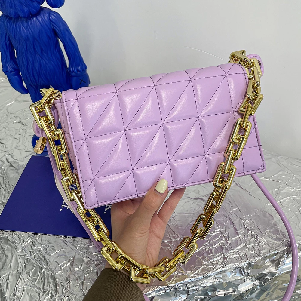 

Soft Chain PU Leather Armpit Retro Shoulder Small Square Bag Top Quality Luxury Brand Crossbody Bag for Woman 2021 Purse Handbag
