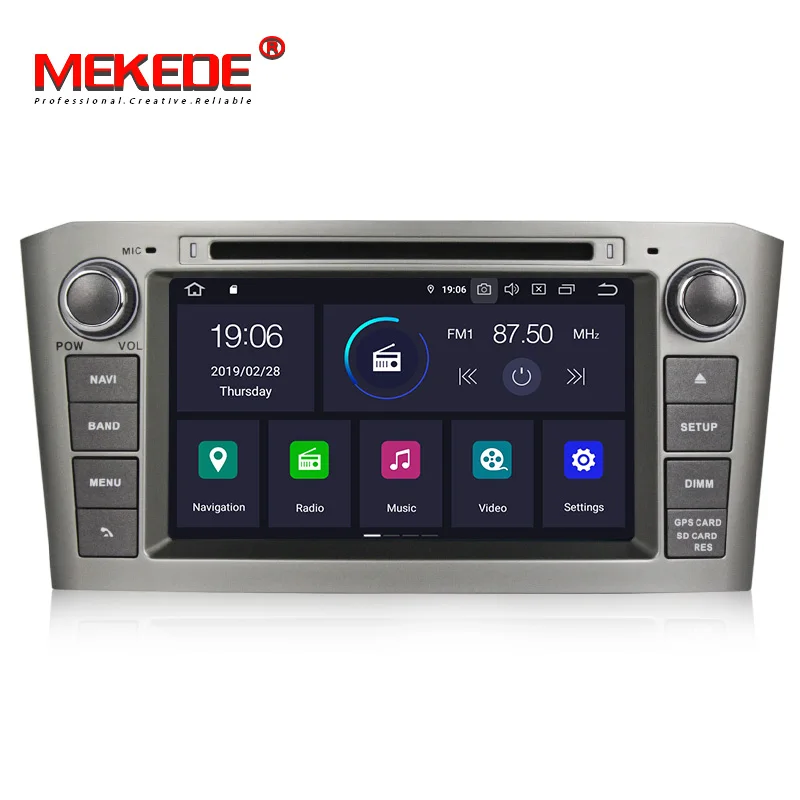 " HD2Din Android 9,0 автомобильный Радио gps навигация Мультимедиа Стерео dvd-плеер для Toyota Avensis T25 2003-2008 Авто Видео головное устройство