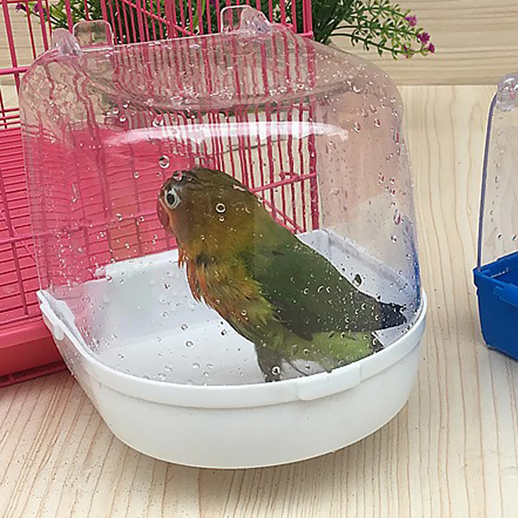 Ванна для птиц в клетках птица Cockatiel чистая коробка игрушка пластик зеленый/белый