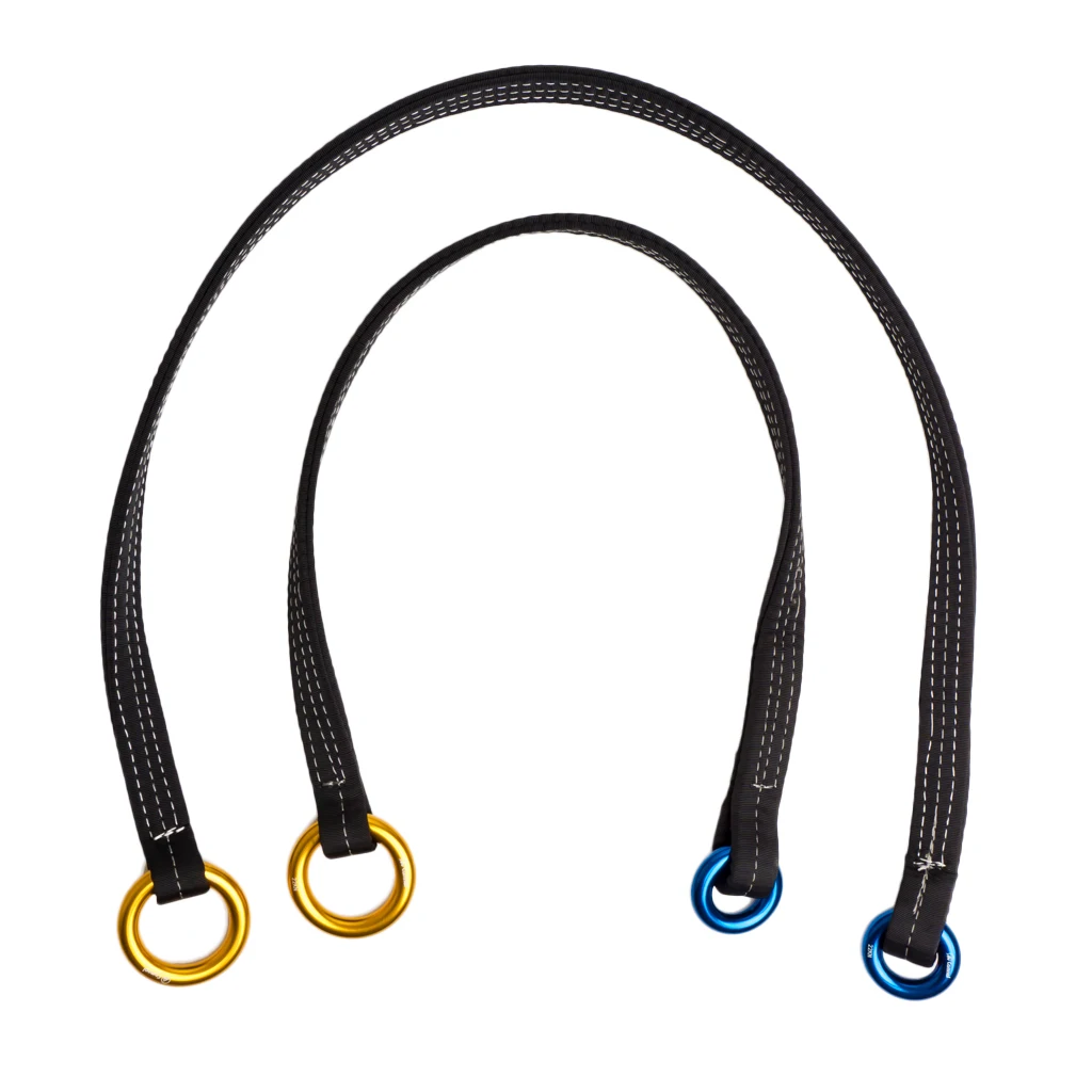 

Outdoor Tree Arborist Climbing Rope Friction Saver Loop Belt Sling with Aluminum Rings, 22KN, Heavy Duty, Lightweight