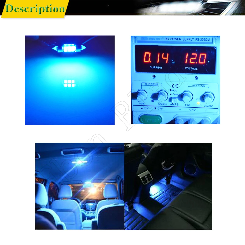 Светодиодная лампочка CANBUS 4 x c5w 12 В гирлянда 31 мм 36 39 41 c10w лампа для чтения салона