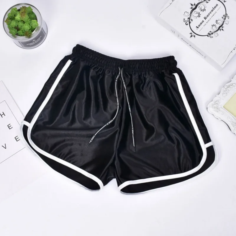 Шорты для бега спортивные однотонные шорты с широкими штанинами женские