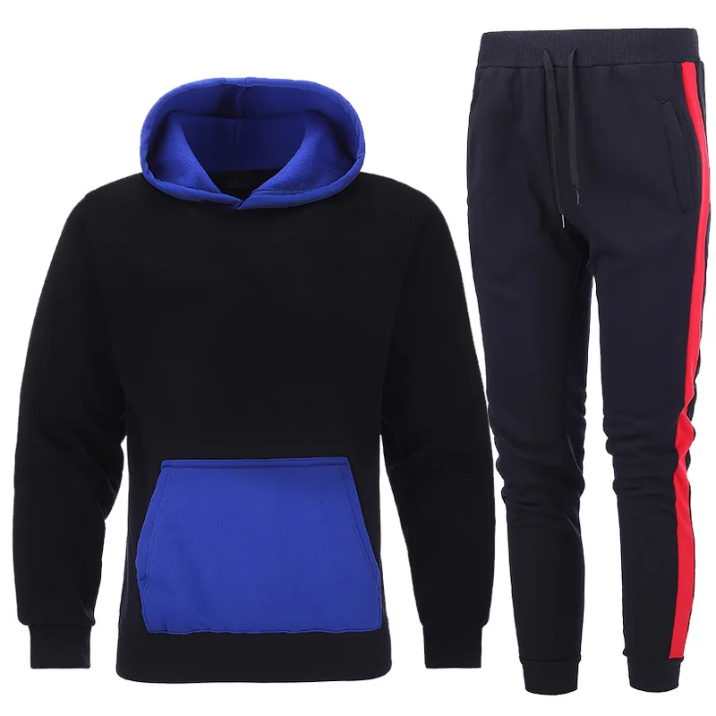 

Tracksuits Men's Sets Solid Color Casual Sets Autumn Winter Men's Hoodies And Pants Two-Piece Trendy Sportswear Tracksuit Set