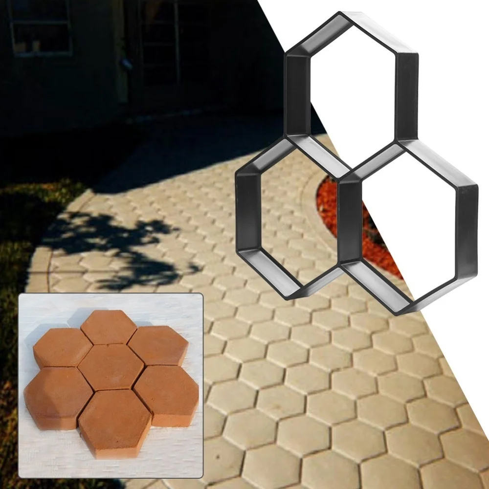 Форма для кирпича тротуарной дорожки садовые инструменты шестиугольная форма