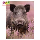 Алмазная живопись DPF сделай сам, вышивка крестиком, мозаика с изображением животных дикий кабан, полный квадратныйкруглый холст, стразы, домашний декор