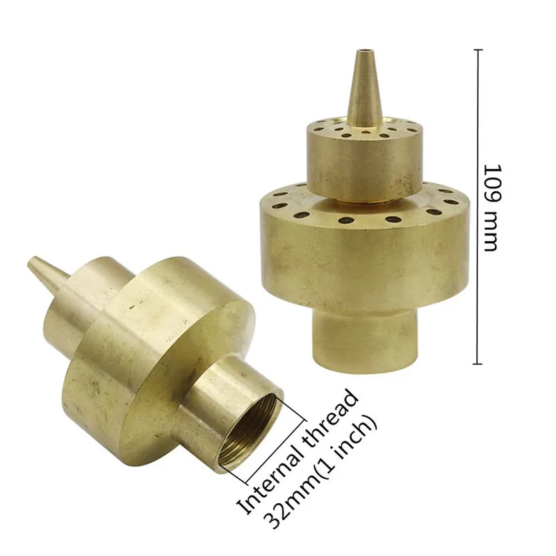 

1.5" DN40 Water Fountain Nozzle Double Layers Brass Column Sprinkler Spray Head for Garden Pond Landscape Decor Tools