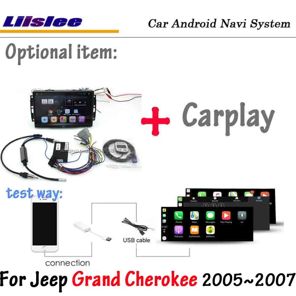 Liislee Android 8,0 up для Jeep Grand Cherokee 2005~ 2007 стерео экран Carplay BT без DVD плеера gps навигация Мультимедийная система - Цвет: machine add carplay