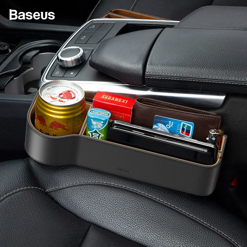 Универсальный Кожаный Автомобильный Органайзер Baseus ящик для хранения
