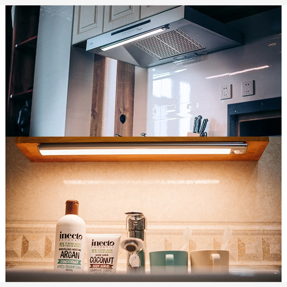 Сенсорная лампа для кухни белый/теплый белый свет светодиодный ночник шкафа |