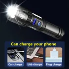 Супер мощный яркий светодиодный фонарик 18650 26650, Перезаряжаемый USB Тактический светильник онарик, высокомощный COB светильник онарь
