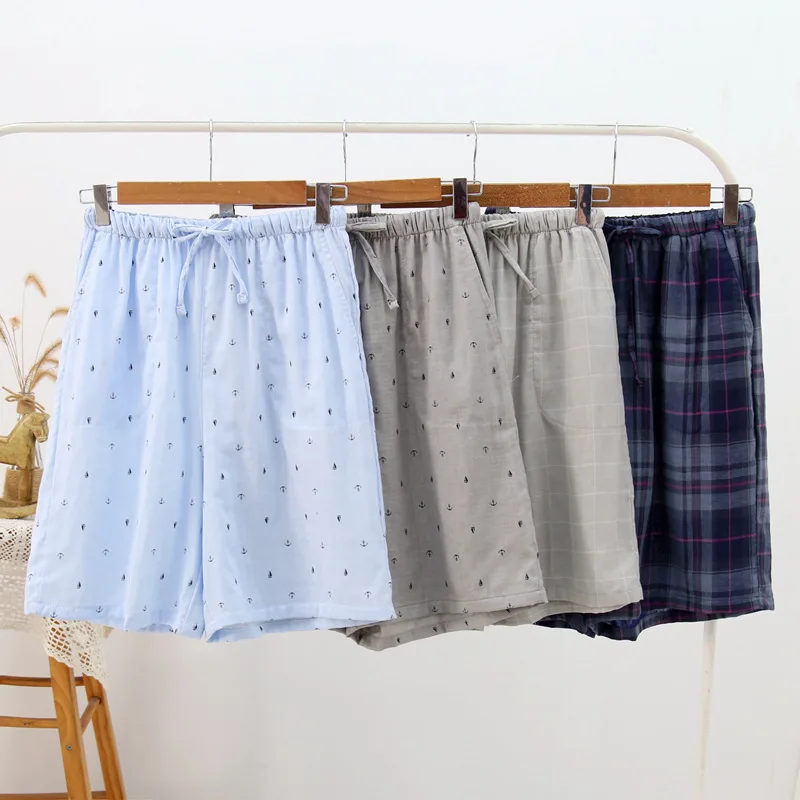 Летняя домашняя пижама шорты для пар Мужская одежда сна сексуальные хлопковые