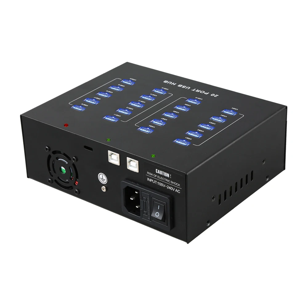 Sipolar 20-порт USB 2,0 концентратор майнинга биткоинов концентратор или полиции тела Камера концентратор