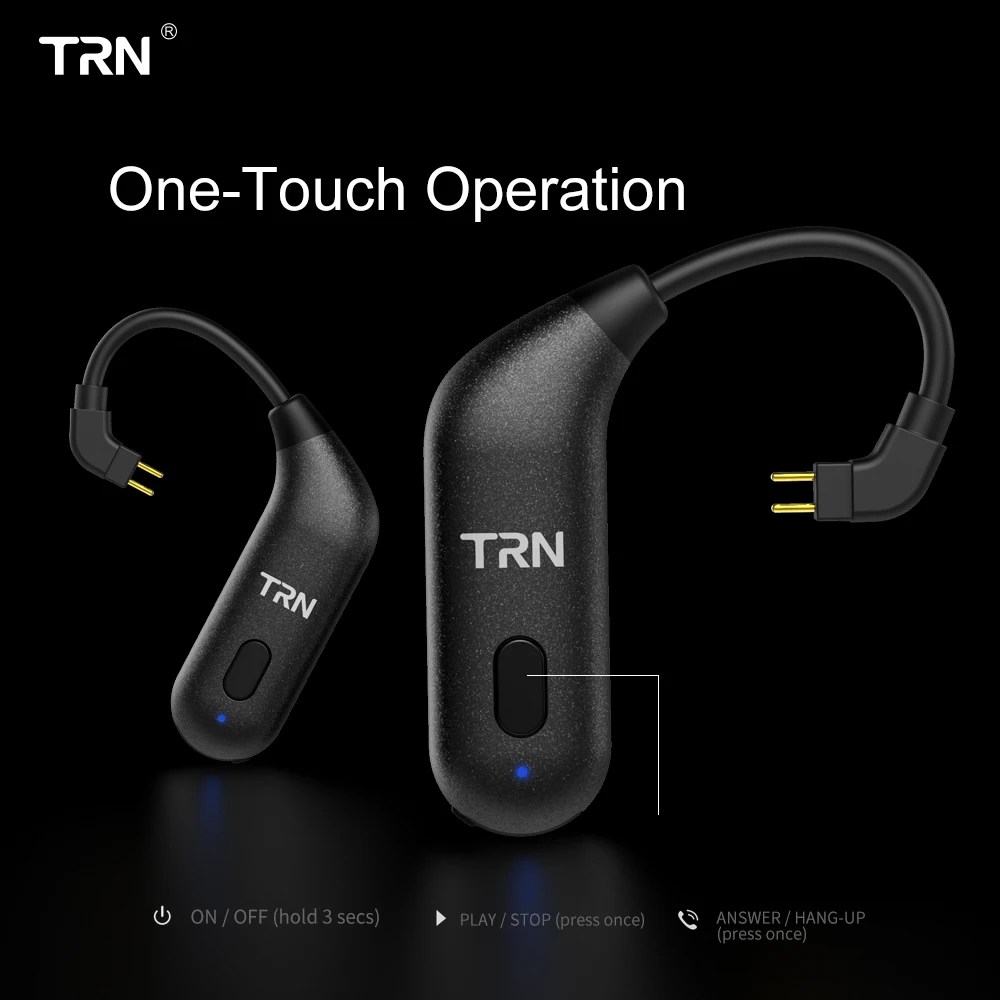 TRN BT20S Bluetooth V5.0 ушной крючок MMCX/2Pin разъем наушников адаптер для KZZS10/AS16 V90 CCAC12 NICEHCK NX7