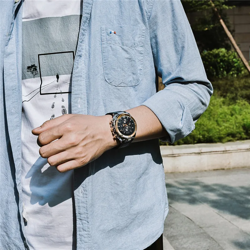 

BENYAR 2020 New Quartz Men's Watches Multifunction Sport Chronograph Watch Men Top Luxury Brand Wristwatch Waterproof Men Clock