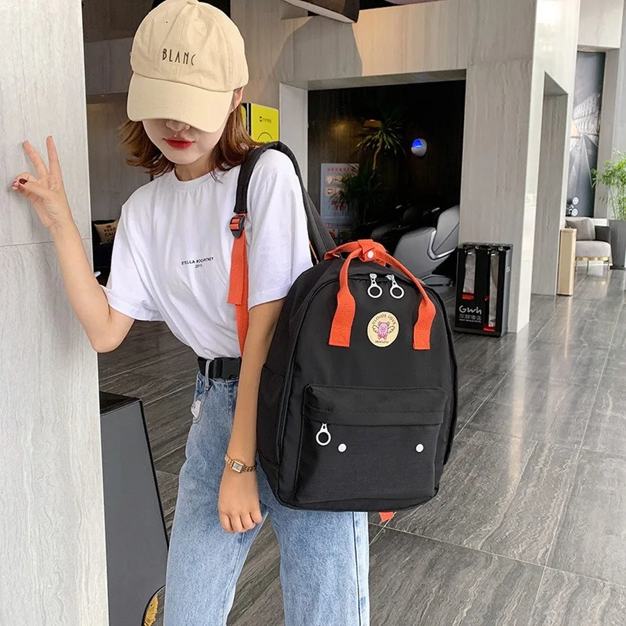 Harajuku мультфильм печати рюкзаки для женщин школьные девочек высокой емкости