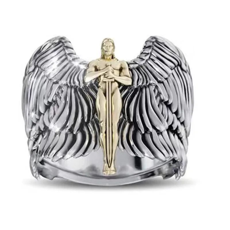 Кольцо CHUAHN в стиле панк мужское винтажная Подарочная бижутерия ретро с крыльями