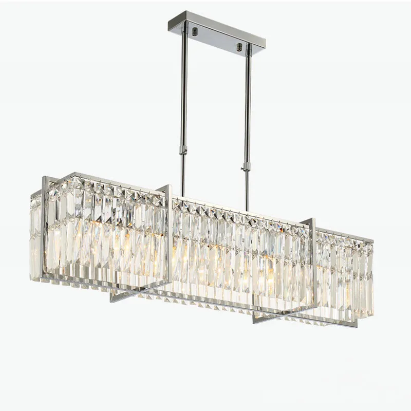 Новая прямоугольная Современная хрустальная люстра хрустальные лампы для