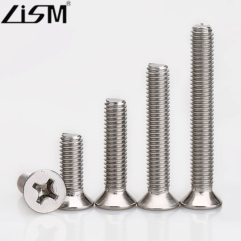 

304 Stainless Steel Countersunk Head/Flat Head Screw Phillips Small Screw Accessories Daquan M3M4M5*5/6/8/30-80