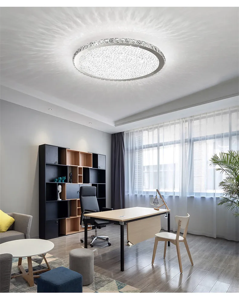 Новая круглая хрустальная люстра, освещение для дома, ledlamp, для гостиной, спальни, plafonnier, круглая светодиодная люстра, lampadari, светильники