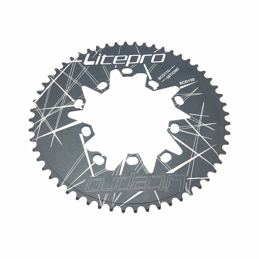 Велосипед Litepro BMX Овальный Двойной BCD110 bcd130 мм узкий складной велосипед 54T 56T 58T