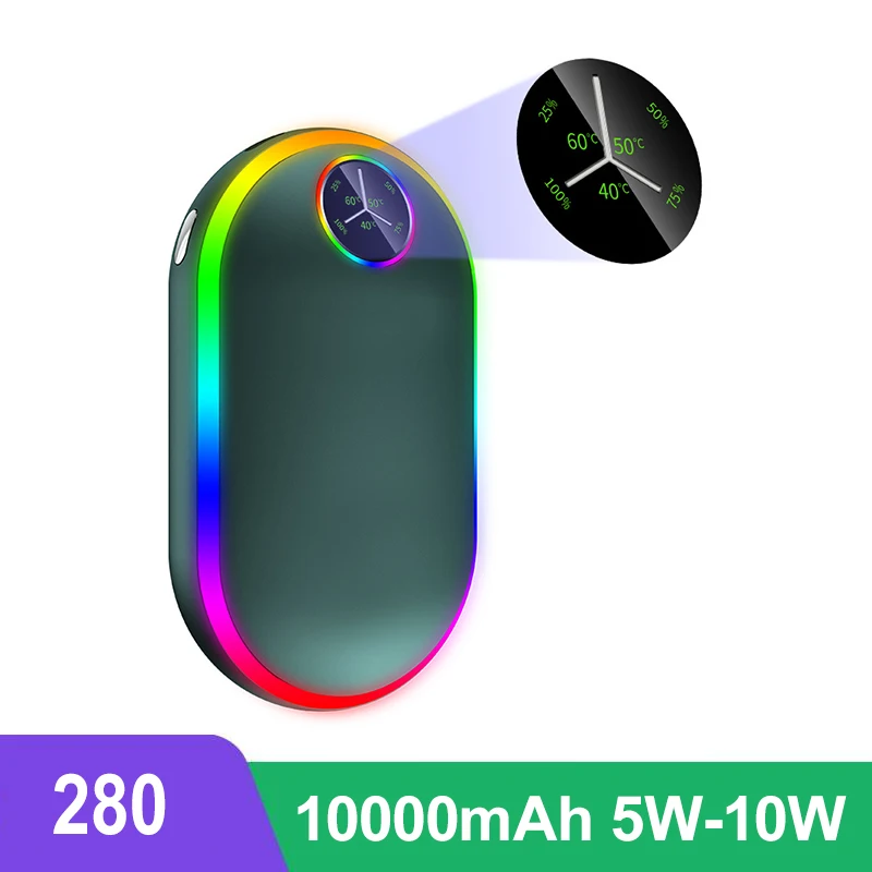 

Обогреватель для рук, 10000 мАч, 3s, Быстрое нагревание, мини-USB, мобильный мощный обогреватель для рук, зимний обогреватель для рук, двусторонни...