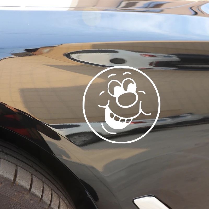

YJZT 15.2X15.2CM Happy Face Window Bumper Decoraiton Car Stickers Decals C25-1033