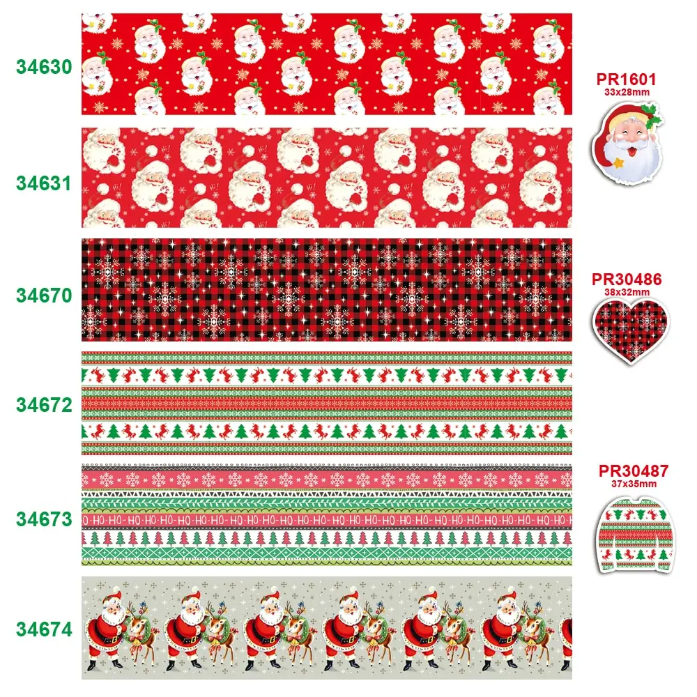 Бесплатная доставка 50 ярдов на размер Рождественская лента с принтом корсажная