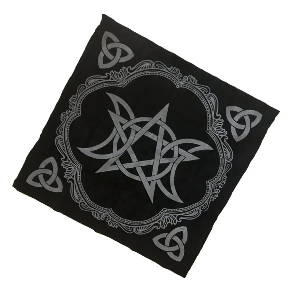 

Altar Tarot Table Card Cloth Triple Divination Tapestry 19.29in Black Square