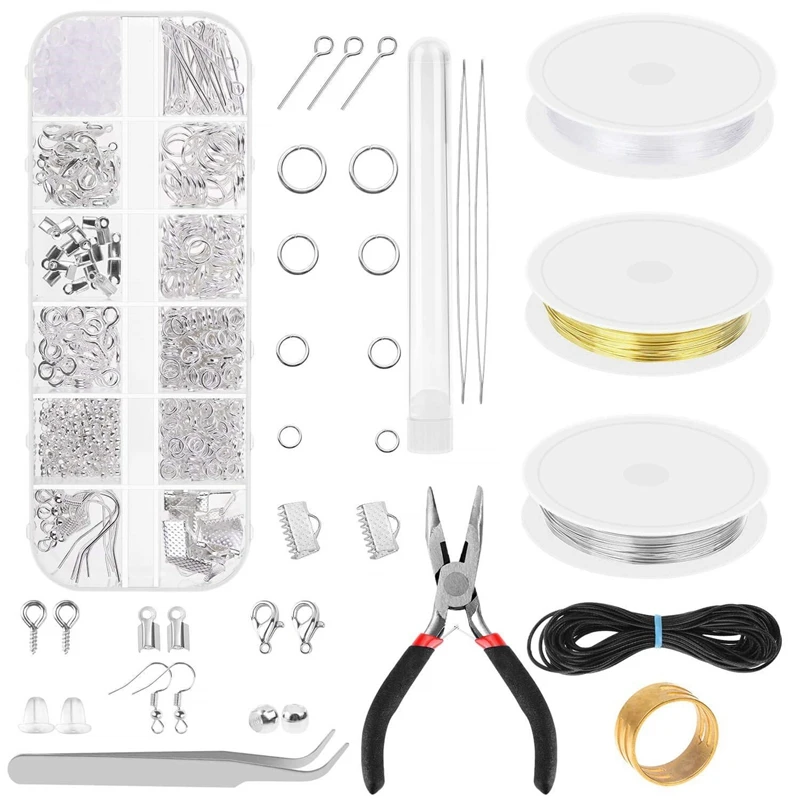 

Jewelry Findings Set Jewelry Making Kit Jewelry Findings Starter Kit Jewelry Beading Making and Repair Tools Kit