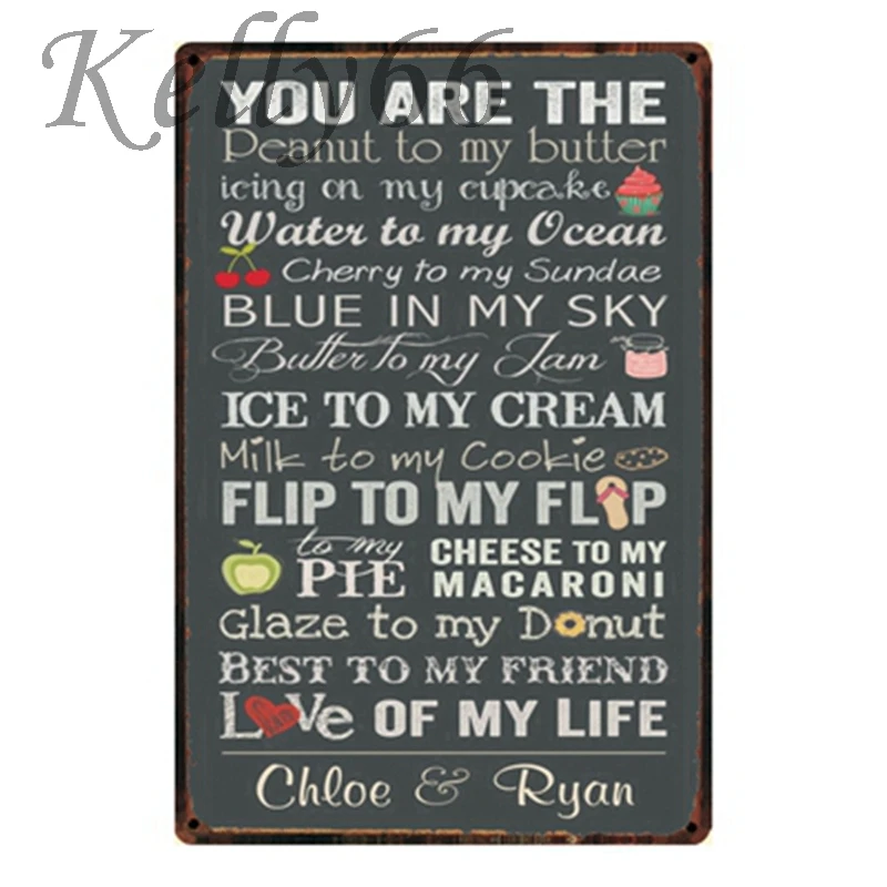 

[ Kelly66 ] Love Life Vintage Metal Poster Home Decor Pub Wall Art Painting 20*30 CM Size y-1145