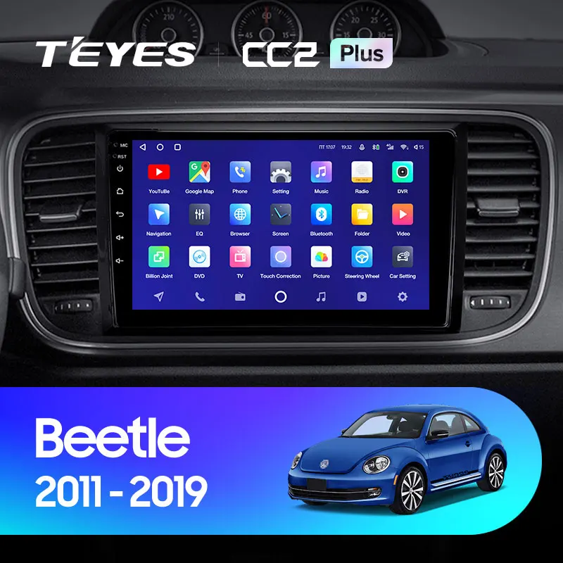 TEYES CC2L и CC2 Plus Штатная магнитола For Фольксваген Битл A5 Volkswagen Beetle 2011 - 2019 Android до 8-ЯДЕР