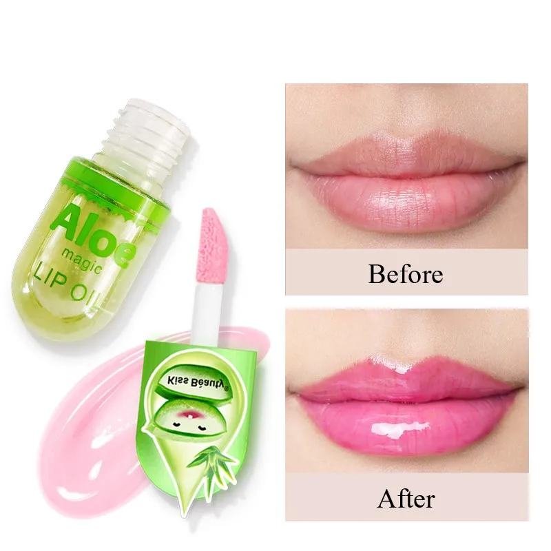 Капсула для губ глазурь тинт макияжа водостойкий антипригарный блеск с алоэ