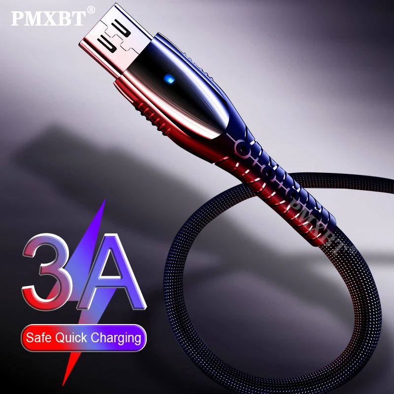 

3A Micro USB Cable 1.2m Data Sync Fast Charging Wire For Samsung S7 S6 Huawei Xiaomi Note Tablet Android USB Phone Charger Cable