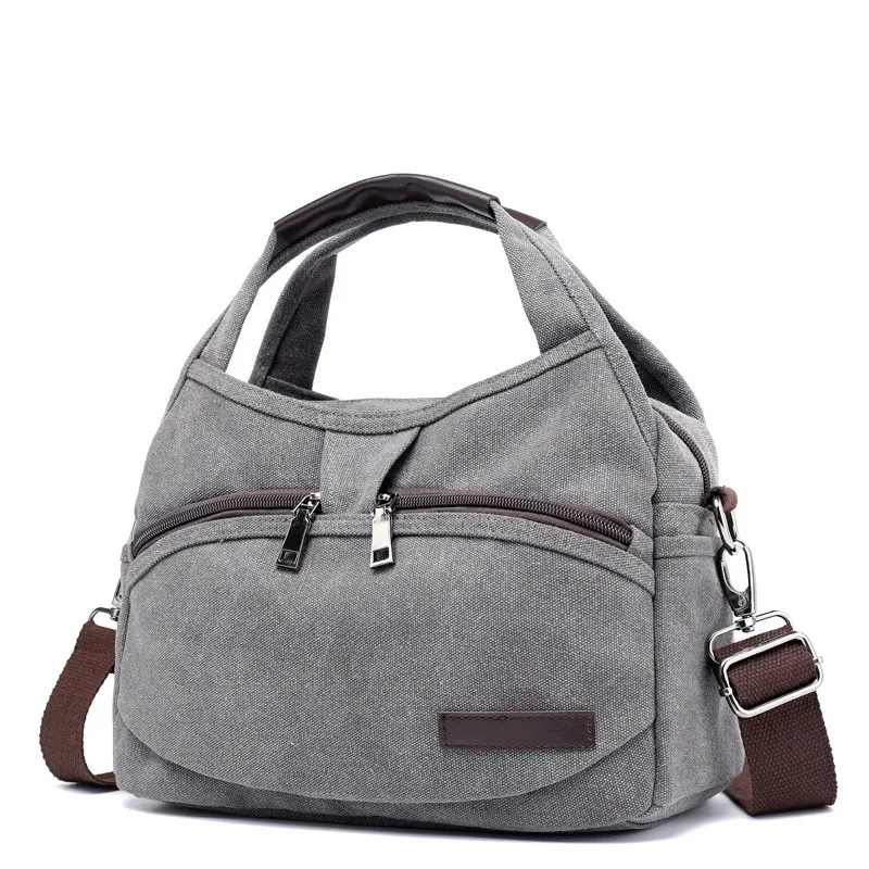 

Сумка-мессенджер Женская холщовая, саквояж кросс-боди, большой винтажный чемоданчик на плечо, Повседневная сумочка-тоут