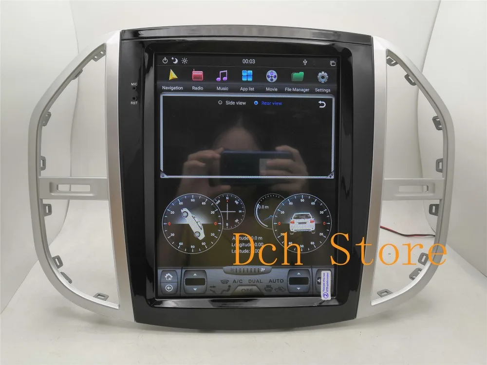 12,1 дюймов вертикальный экран Tesla стиль Android 8,1 автомобильный DVD gps навигатор плеер для Mercedes-Benz Vito Metris PX6