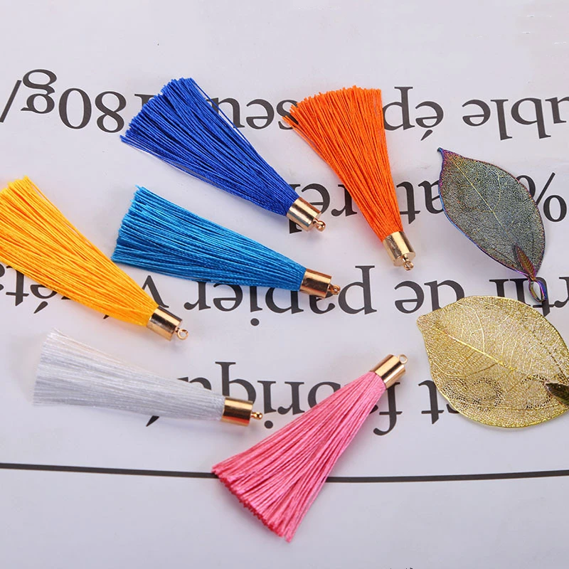 10Pcs Mini Metal Cap Tassel Jewelry Curtain Garments Decorative Accessories DIY Key Cell Phone Bag Fringe Trim Tassels Pendant | Дом и сад