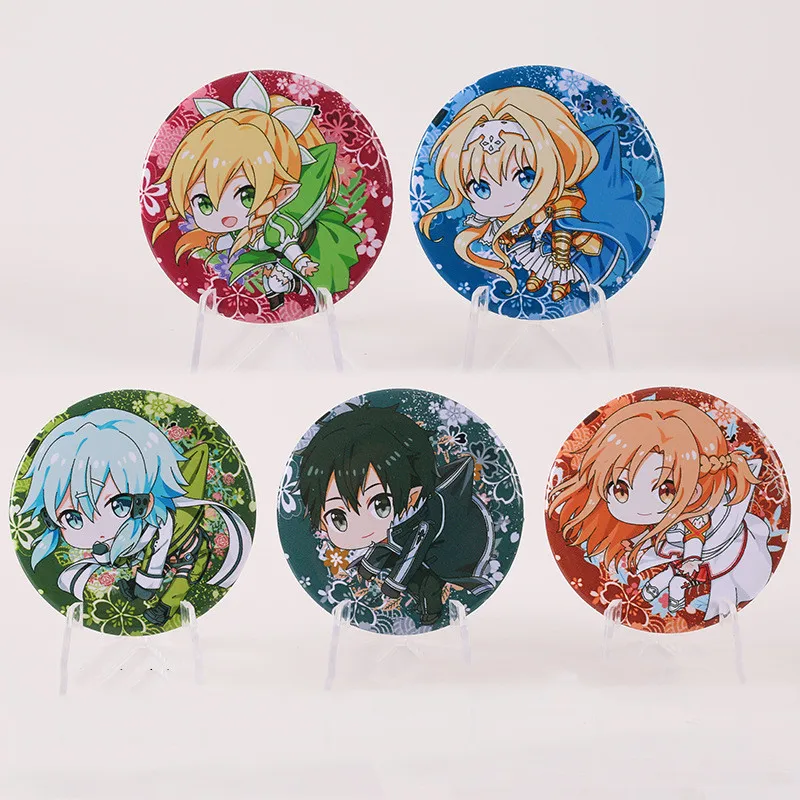 Обувь для вечеринки в Стиле косплей Sword Art Online Женская Брошь аниме значки человек