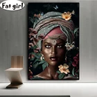 Алмазная 5D картина с африканскими цветами для женщин, настенное искусство сделай сам, вышивка крестиком, современный декор, картина, квадратная Круглая Мозаика, алмазная вышивка