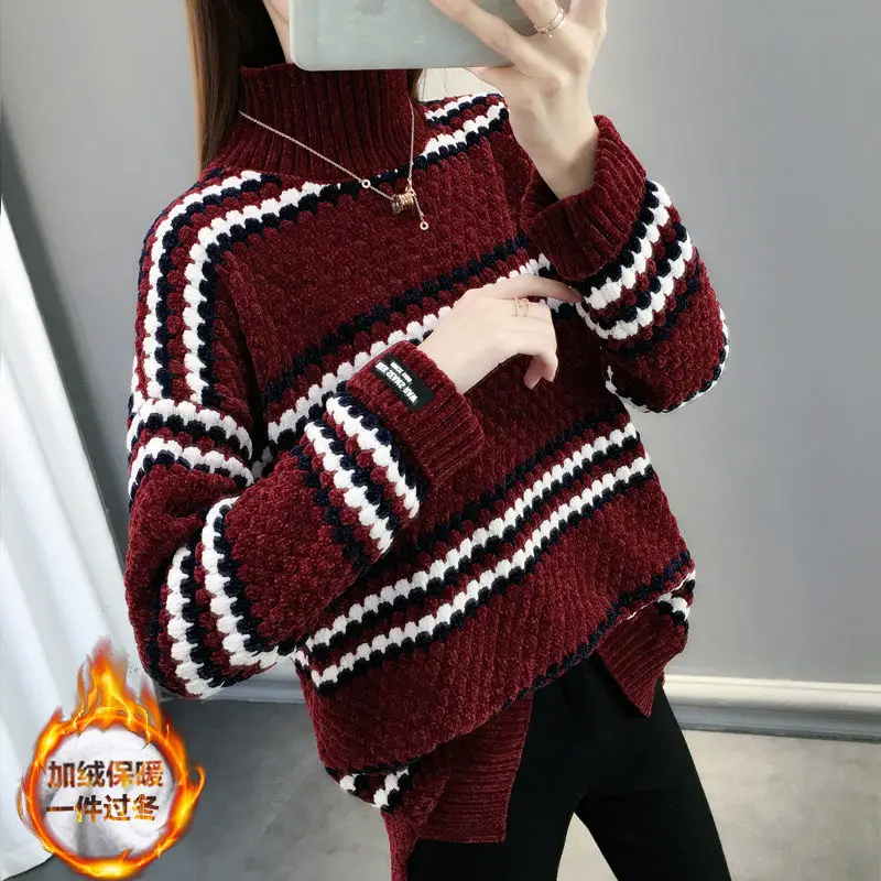

Turtleneck Sweater Women's Winter New Korean-Style Loose Padded Outer Wear Bottoming Sweater Women