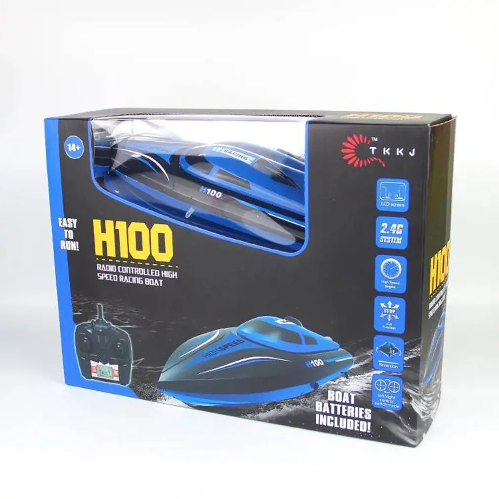 Скоростная гоночная лодка H100 с дистанционным управлением высокоскоростная