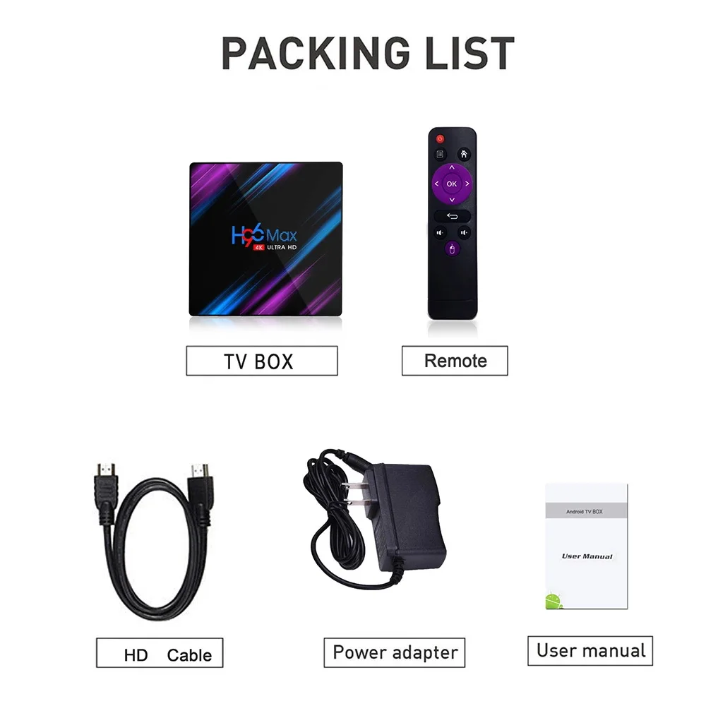 

Smart TV BOX for Android box 10.0 h96 max rk3318 4K dual Wifi BT media player play fast store tv set top box h96max vs iptv